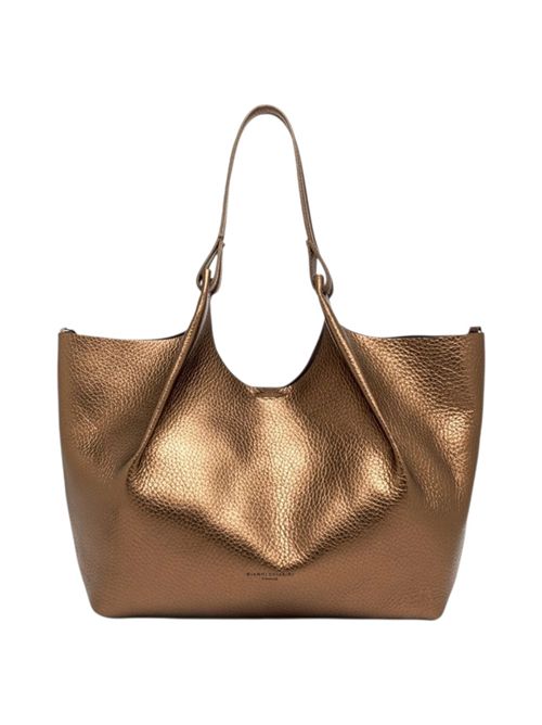 borsa donna dua grande in pelle oro Gianni Chiarini | BS9720RNGDBLTOASTED-T.MORO